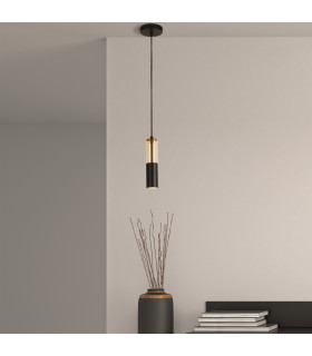Merrygold Ceiling Pendant Amber Acrylic & Black_Room