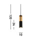 Merrygold Ceiling Pendant Amber Acrylic & Black_Line