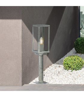 Box II 500mm Outdoor Post Silver & Clear Glass IP44_Room
