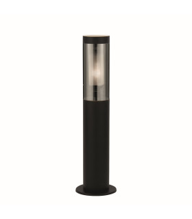 Batton 450mm Outdoor Post Black & Smoked Diffuser IP44_Main