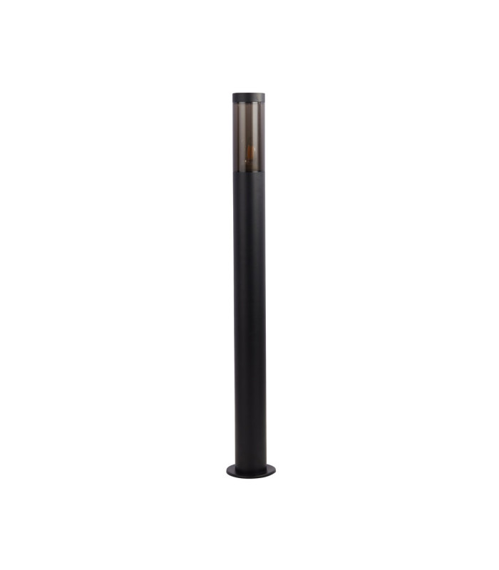 Batton 900mm Outdoor Post Black & Smoked Diffuser IP44_Off
