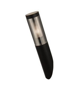 Batton Outdoor Wall Light Black & Smoked Diffuser IP44_Main