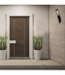 Batton Outdoor Wall Light Black & Smoked Diffuser IP44_Room