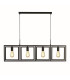 Plaza 4 Light Adjustable Ceiling Pendant Matt Black_Main