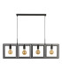 Plaza 4 Light Adjustable Ceiling Pendant Matt Black_Off