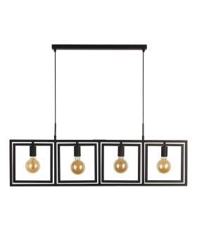 Plaza 4 Light Adjustable Ceiling Pendant Matt Black_Off