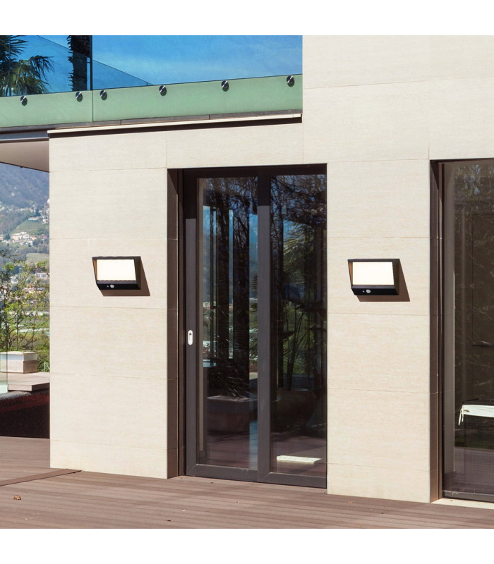 Solar LED Wall Light with PIR Motion Sensor Black_Room
