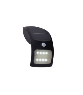 Solar LED Wall Light With PIR with PIR Motion Sensor Black_Main