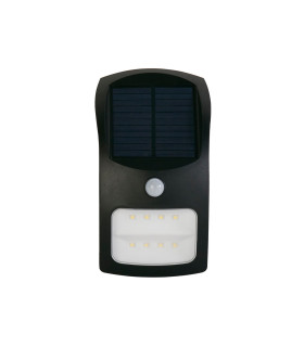 Solar LED Wall Light With PIR with PIR Motion Sensor Black_Off
