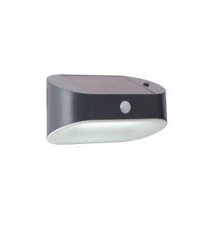 Solar LED Wall Light with PIR with PIR Motion Sensor Grey_Main