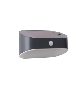 Solar LED Wall Light with PIR with PIR Motion Sensor Grey_Off