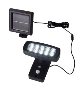 Solar LED Wall Light with PIR Motion Sensor Black_Main