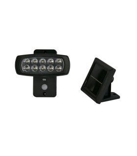 Solar LED Wall Light with PIR Motion Sensor Black_Off