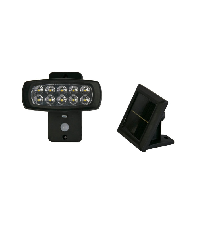 Solar LED Wall Light with PIR Motion Sensor Black_Off