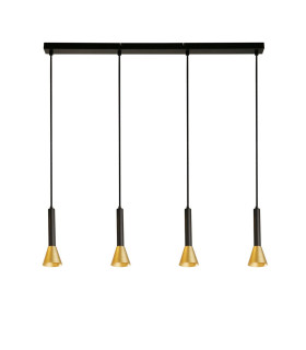 Signal 4 Light Bar Pendant Black Gold Metal_Main