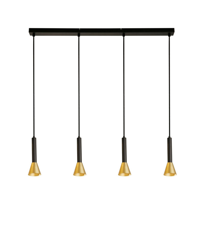 Signal 4 Light Bar Pendant Black Gold Metal_Main