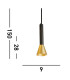Signal Pendant Black Gold Metal_Line