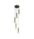 Signal 5 Light MultiDrop Pendant Black Gold Metal_Main