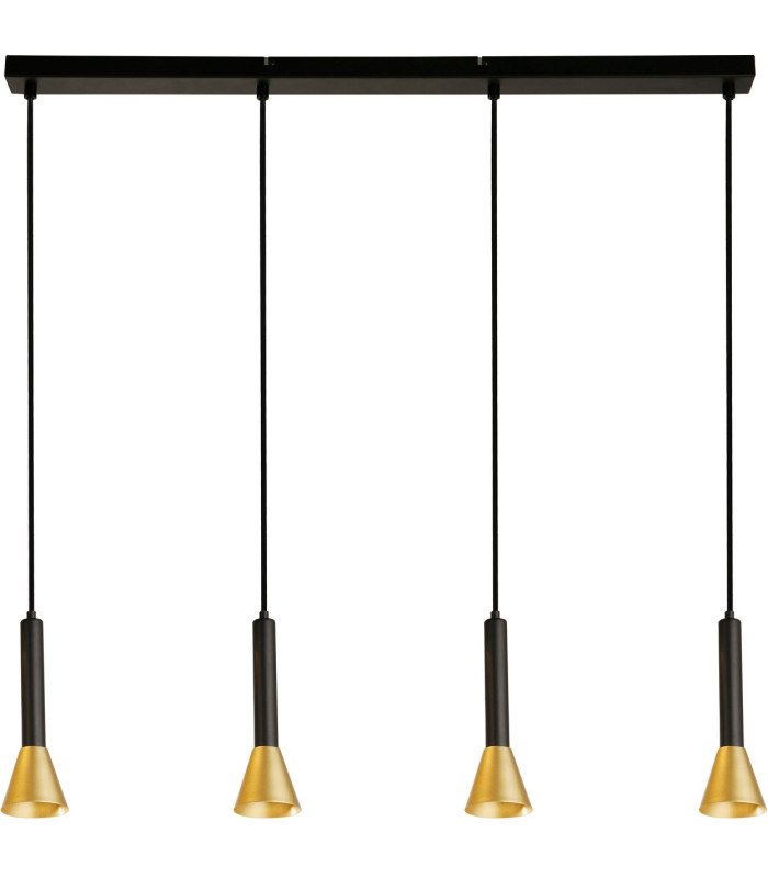 Signal 4 Light Bar Pendant Black Gold Metal_Off