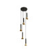 Signal 5 Light MultiDrop Pendant Black Gold Metal_Off