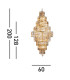 Empire 13 Light Chandelier Satin Brass Champagne Glass_Line