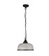 Highworth Pendant Matt Black Holophane Style Glass_Main