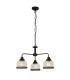 Highworth 3 Light Pendant Black Holophane Style Glass_Main