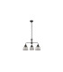 Highworth 3 Light Pendant Black Holophane Style Glass_Off