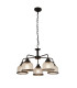 Highworth 5 Light Pendant Black Holophane Style Glass_Main