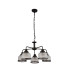 Highworth 5 Light Pendant Black Holophane Style Glass_Off