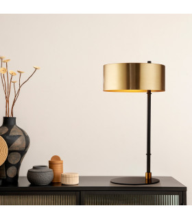 Knox Table Lamp Black Gold Metal_Room