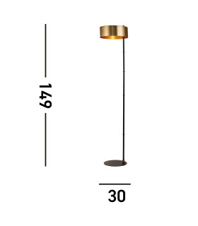 Knox Floor Lamp Black Gold Metal_Line