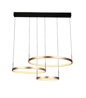 Grace 3 Ring Pendant Black Gold Metal_Main