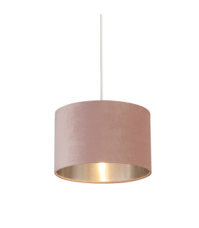 Drum Shade Pink Velvet with Silver Inner Dia.28cm_Main
