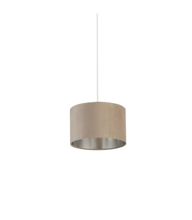Drum Shade Taupe Velvet with Silver Inner Dia.28cm_Off