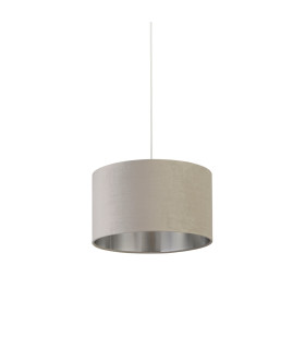 Drum Shade Light Grey Velvet with Silver Inner Dia.38cm_Off
