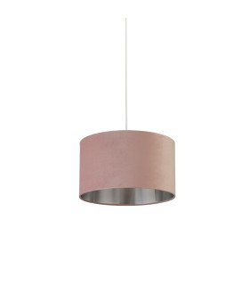 Drum Shade Pink Velvet With Silver Inner Dia.38cm_Off