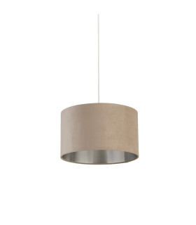 Drum Shade Taupe Velvet with Silver Inner Dia.38cm_Off