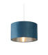 Drum Shade Teal Velvet with Silver Inner Dia.38cm_Main