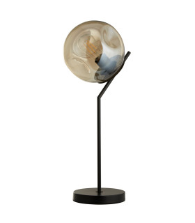 Punch Table Lamp Black Champagne Punched Glass_Off