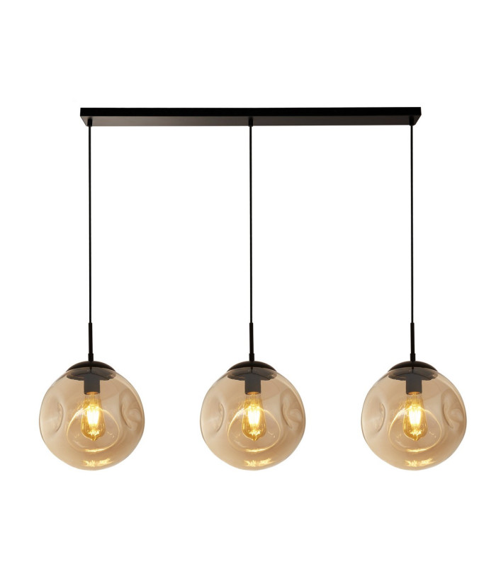 Punch 3 Light Bar Pendant Black Champagne Punched Glass_Main