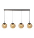 Punch 4 Light Bar Pendant Black Champagne Punched Glass_Main