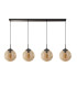 Punch 4 Light Bar Pendant Black Champagne Punched Glass_Off