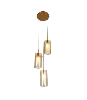 Duo III 3 Light MultiDrop Bronze Champagne Glass_Main