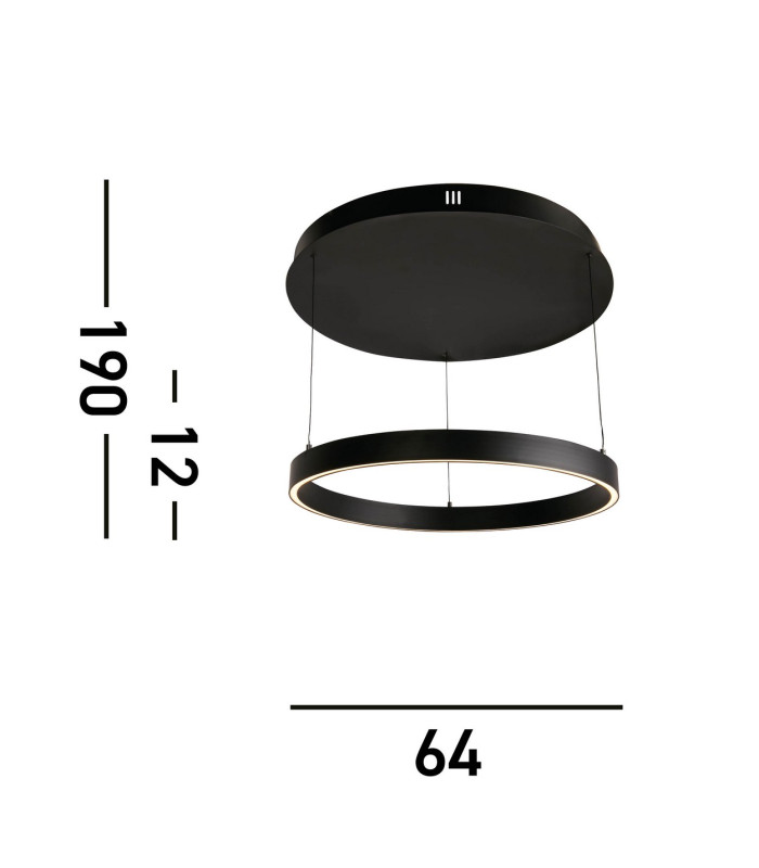 Layla Gesture Control Pendant Black Opal Acrylic_Line
