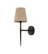 Gothic Wall Light Hammered Black Natural Linen_Off