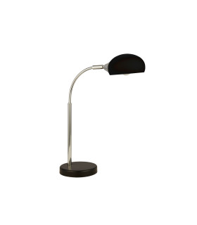 Astro Table Lamp Black Chrome Black Glass Shade_Off