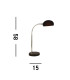 Astro Table Lamp Black Chrome Black Glass Shade_Line
