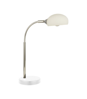 Astro Table Lamp Black Chrome Opal Glass Shade_Off