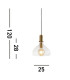 Margarita Pendant Brass Glass_Line